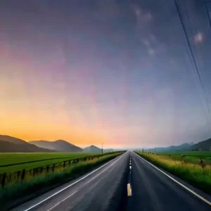 Атмосфера рассветных поездок по пустым дорогам